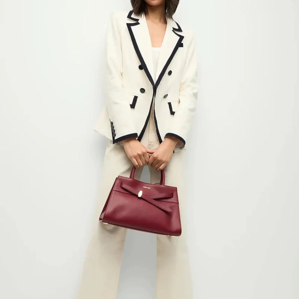 Veronica Beard ivory and navy Women's Blazer - Picture 3 of 5